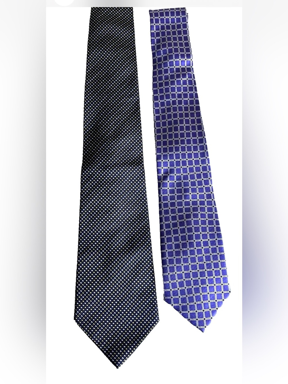 LRL Lauren Ralph Lauren Chaps Silk Mens Tie LOT OF 2 Necktie Purple Black Yellow
